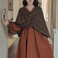 Plaid Capelet (Brown)