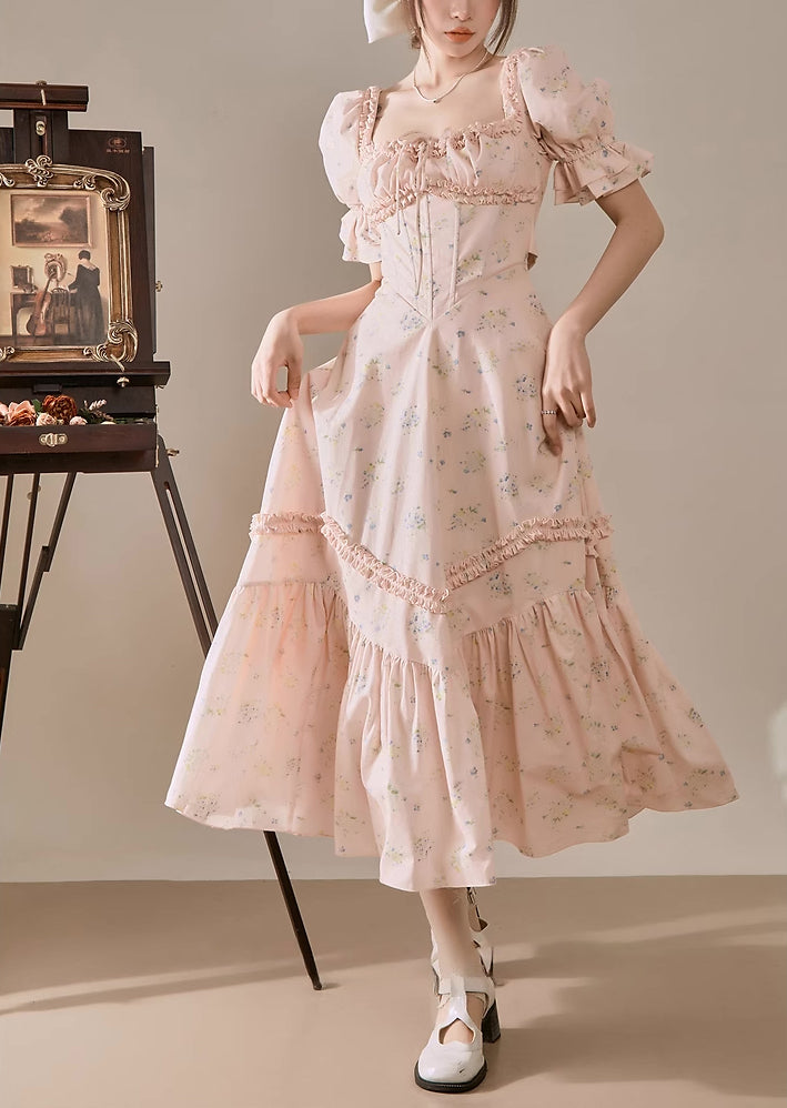 Afternoon Tea Floral Dress (Pink)