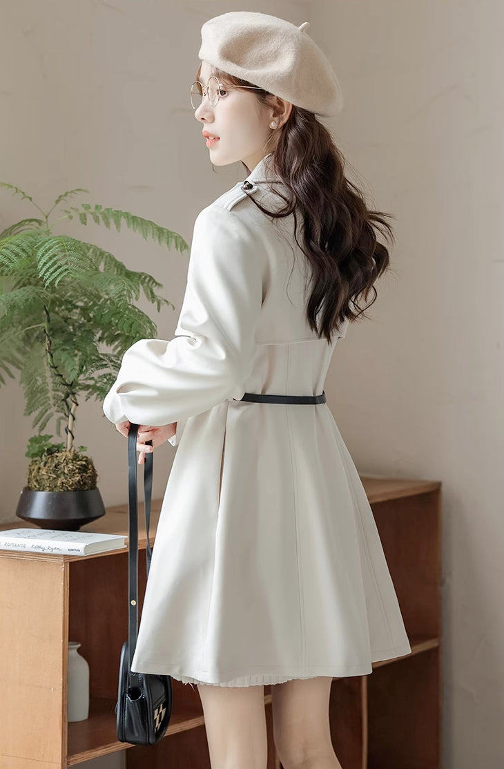 Vanilla Bean Trench Coat (Off-White)