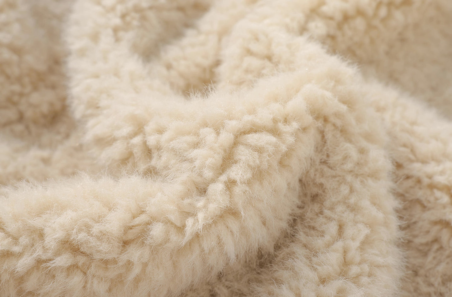 Round Neck Teddy Jacket (Khaki)