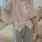 Cable Knit Round Neck Cardigan (7 Colors)