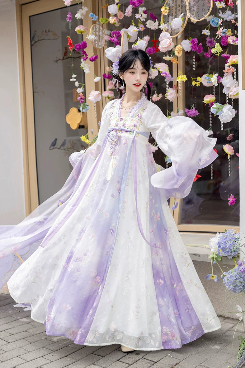 Butterfly Wings Qixiong Ruqun Set (Purple)