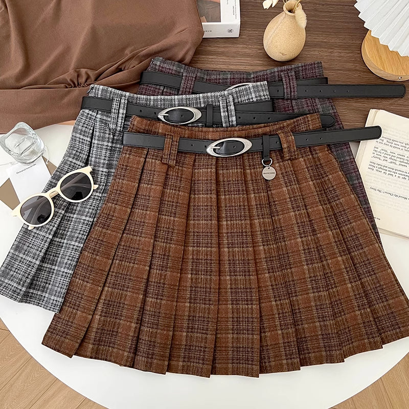 Brown plaid 2024 tennis skirt