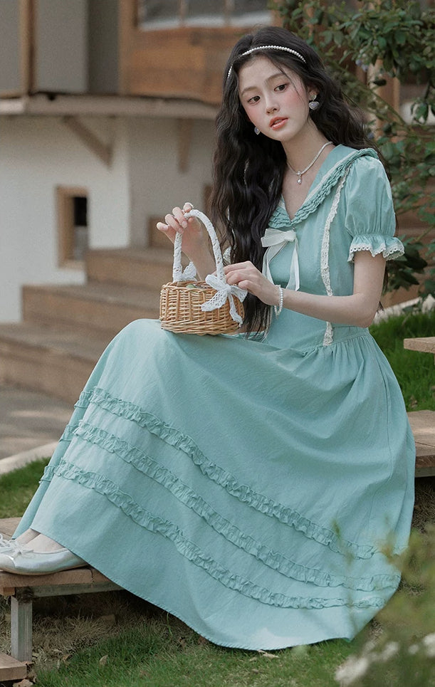 Midsummer Blues Midi Dress (Teal)