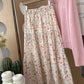 Oopsy Daisy Midi Skirt (White/Pink)