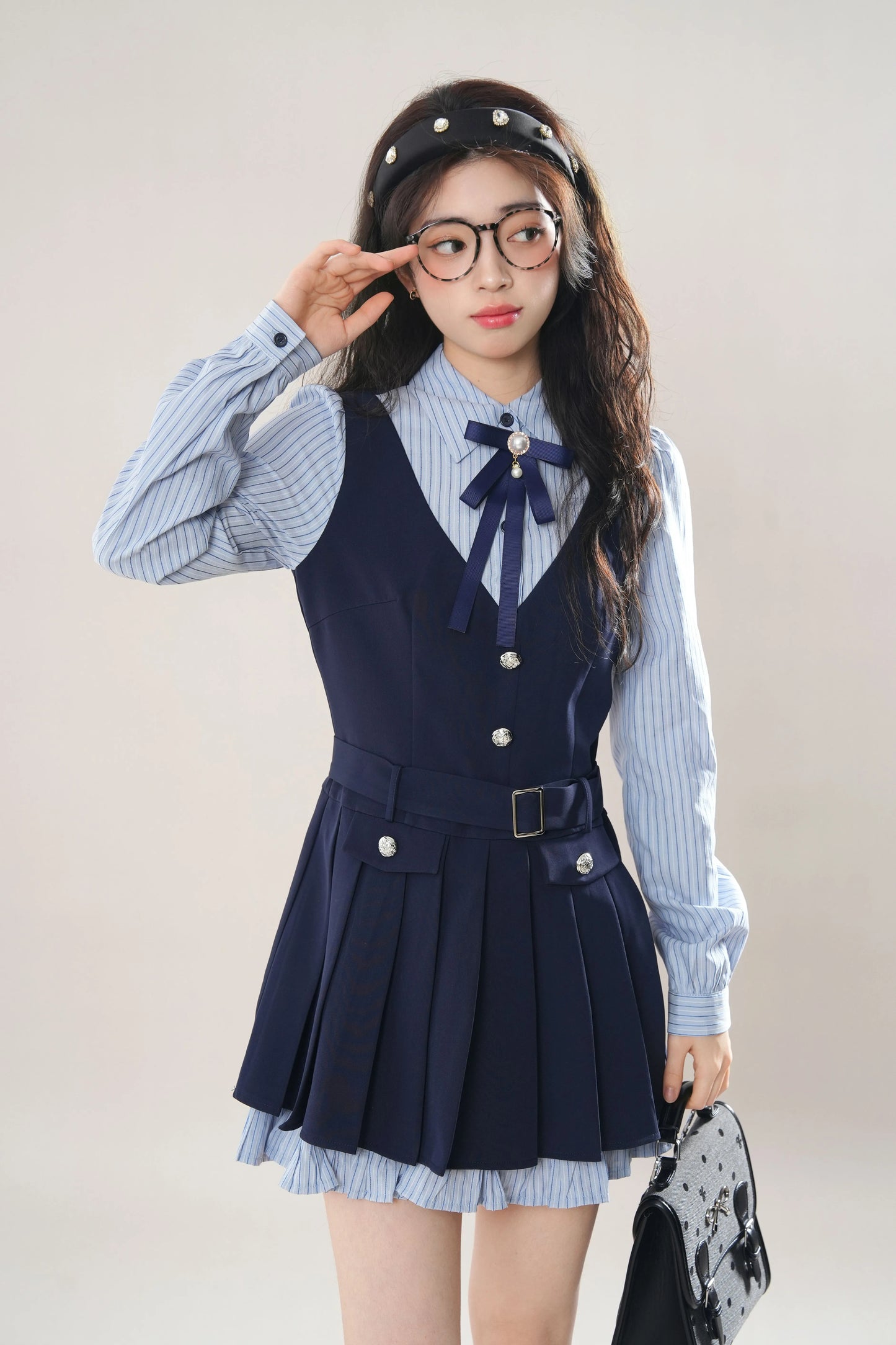Little Academy Dress & Jacket Set (Navy)
