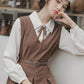 Basic Twofer Pinafore Dress (Brown)