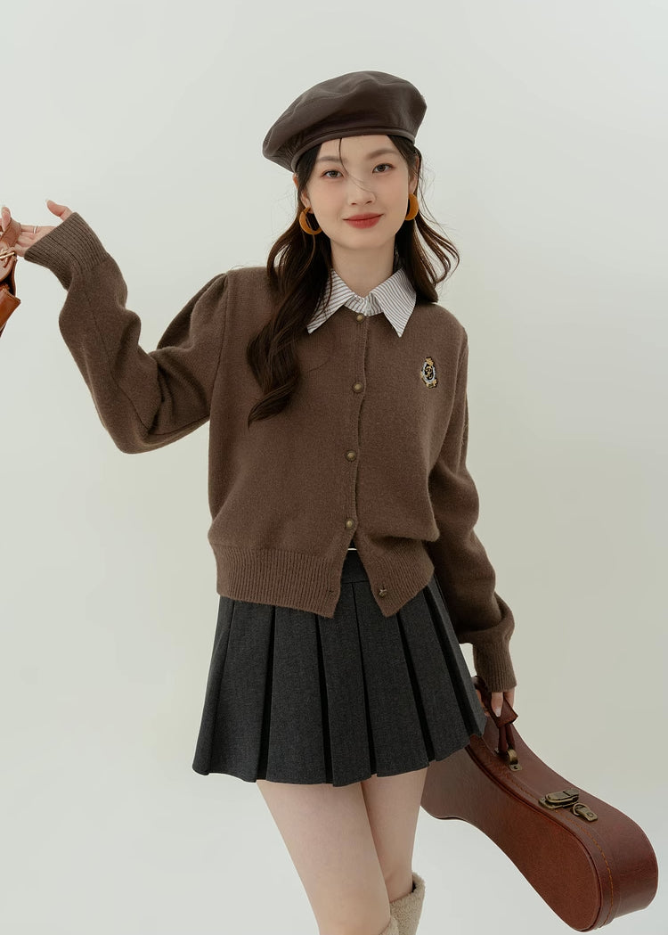 Varsity Faux Layered Cardigan (3 Colors)