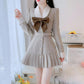 Peter Pan Collar Bow Mini Dress Coat (2 Colors)