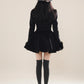 Fuzzy Mini Coat Dress (Black)
