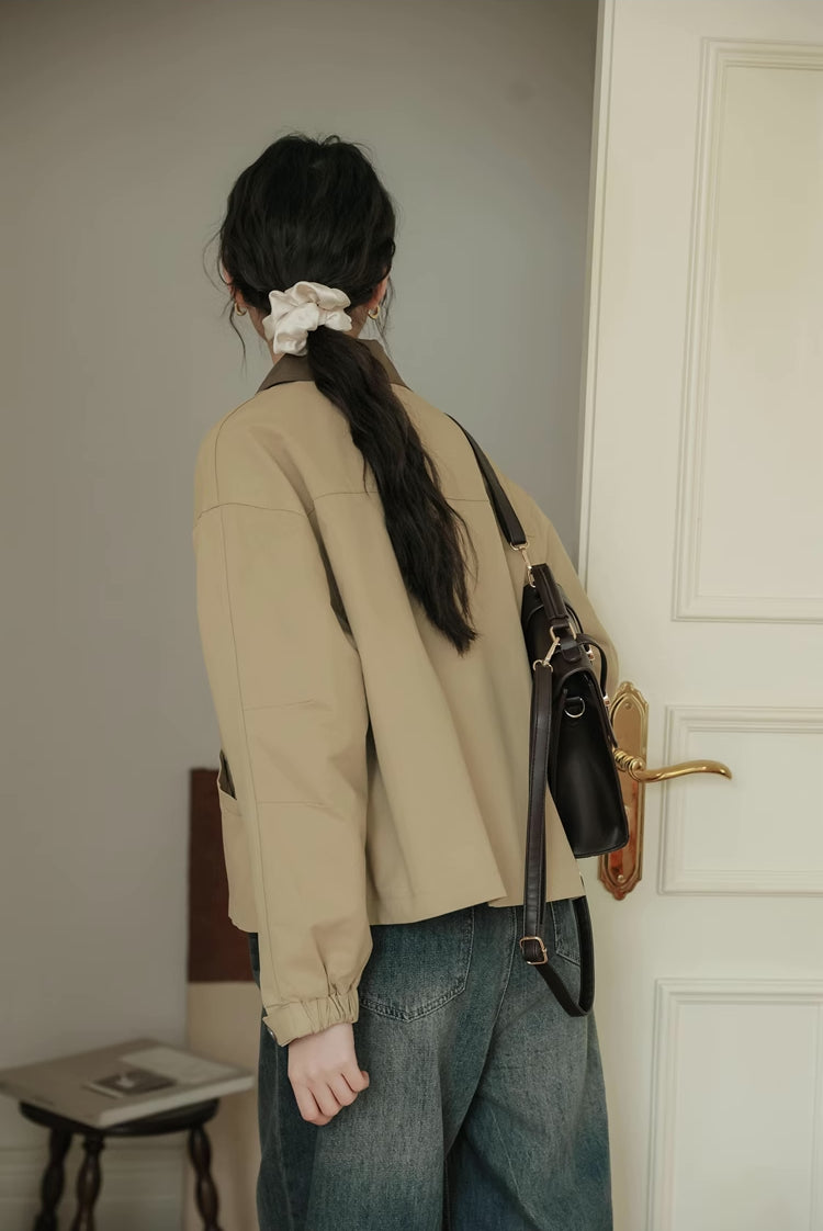 Boyfriend Utility Jacket (Khaki)