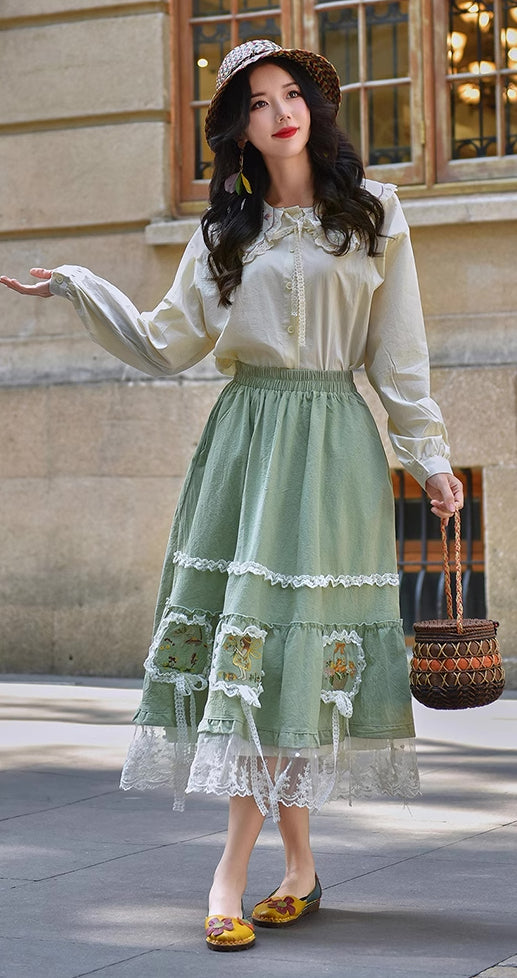 Forest Fairy Midi Skirt (2 Colors)