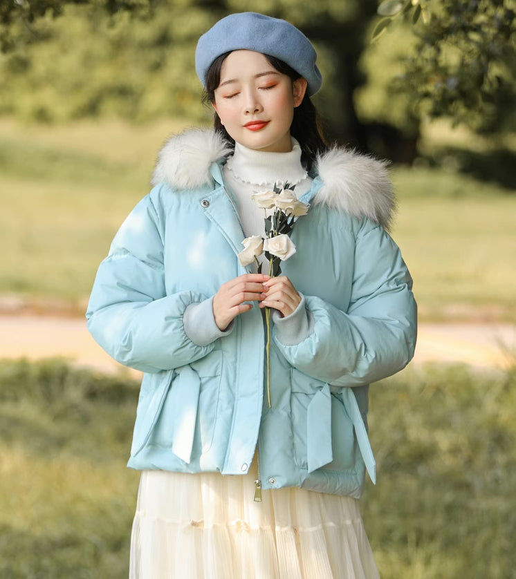 Little Bow Puffer Jacket (5 Colors)