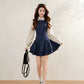 Prep Plaid Mini Dress & Blouse (2 Colors)