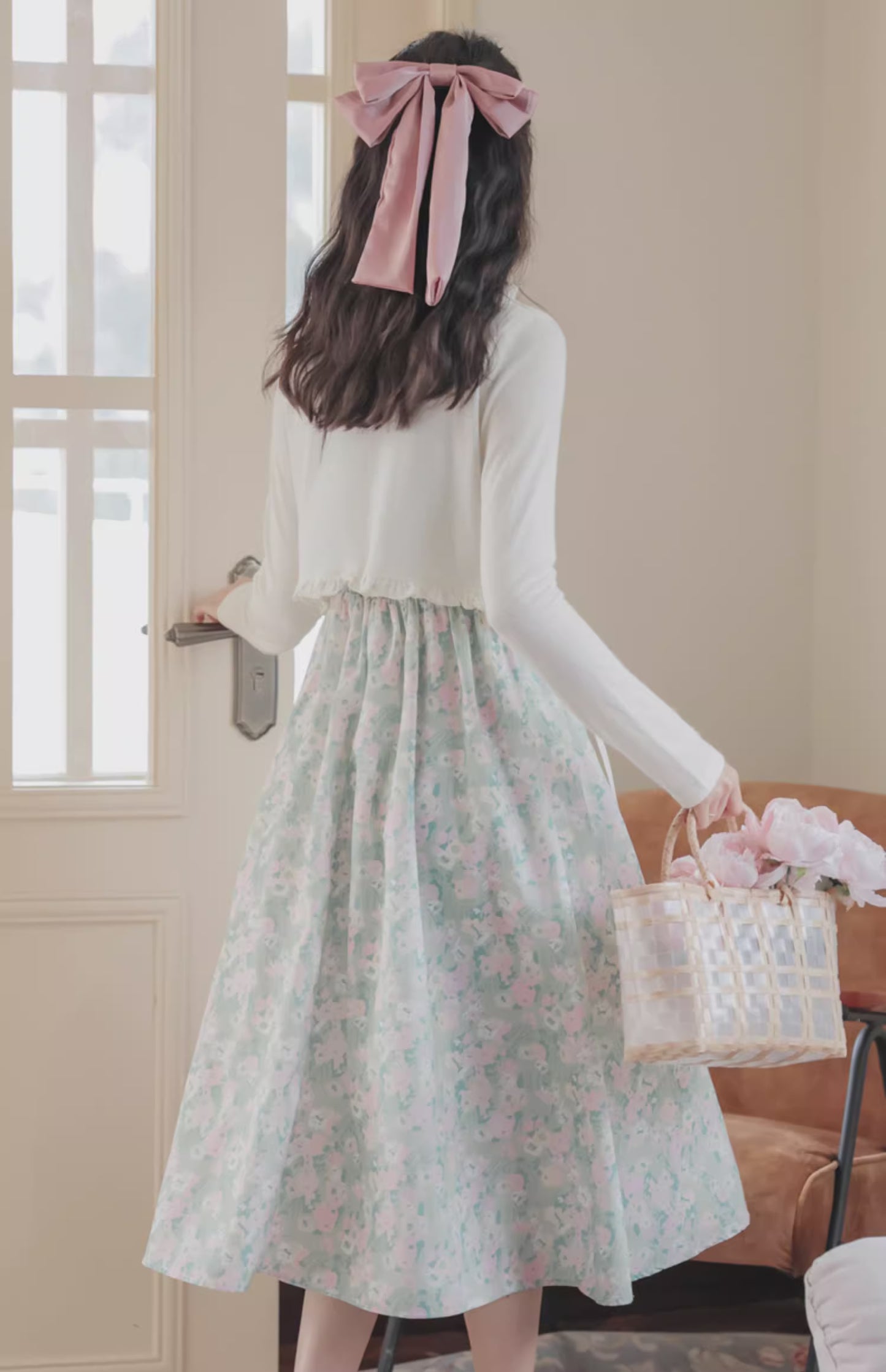 Marshmallow Floral Cami Dress (Mint/Pink)