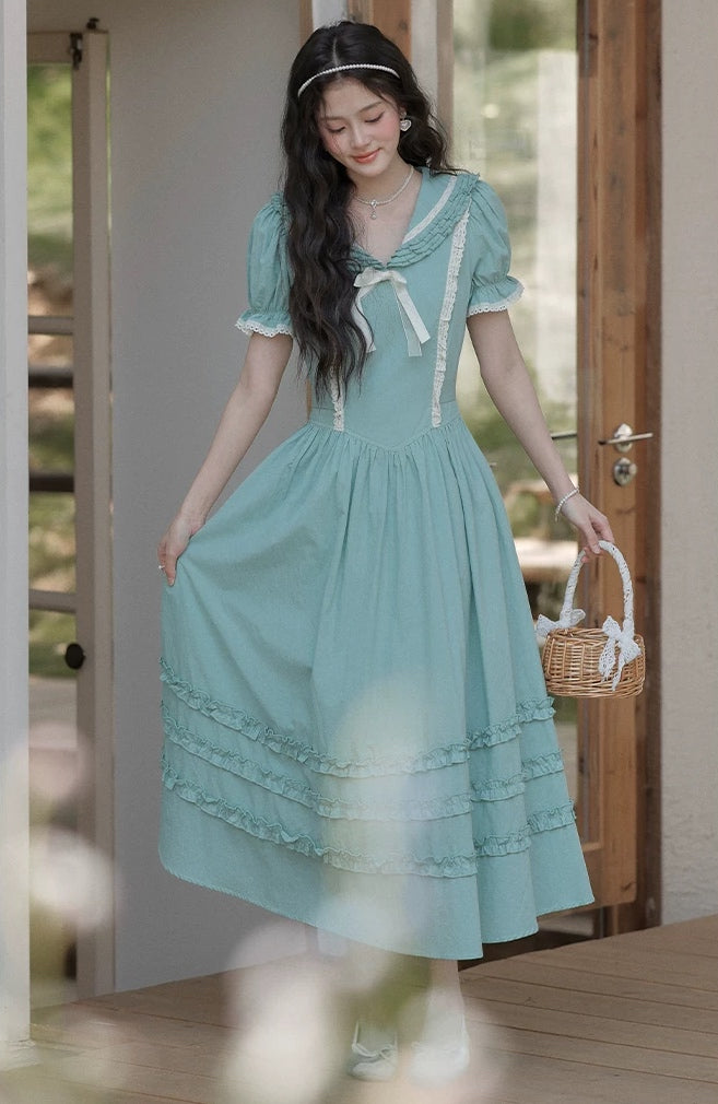 Midsummer Blues Midi Dress (Teal)