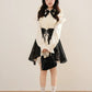 Medieval Punk Mini Dress & Corset Belt (Cream/Black)