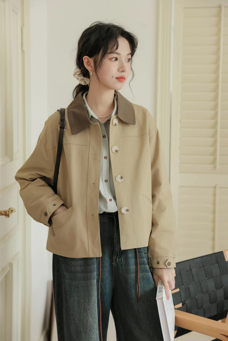 Boyfriend Utility Jacket (Khaki)