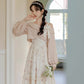 Sweet Rose Midi Dress (White/Pink)
