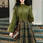 Willow Plaid Sweater & Skirt Set (Green)