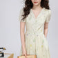 Dried Flowers Midi Shirt Dress (Cream)