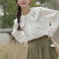 Tulip Collar Blouse (White)