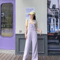 Spring Denim Overalls (Lilac Purple)