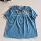 Mushroom Bunny Denim Blouse (2 Colors)