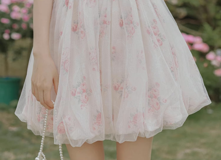 Bubbly Rose Mini Dress (Pink)