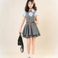 Summer Cadet Mini Twofer Dress (Blue/Gray)
