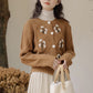 Ditsy Floral Embroidered Round Neck Cardigan (2 Colors)