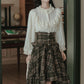 Ornate Lace Puff Sleeve Blouse (Cream)