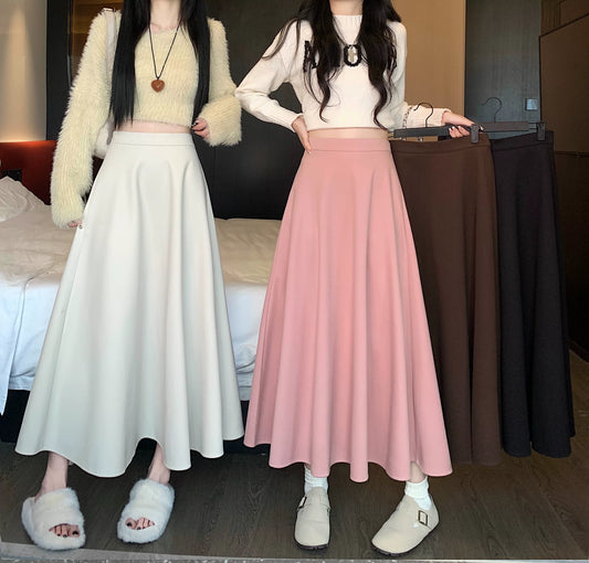 Basic Midi Circle Skirt (4 Colors)