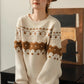 Cinnamon Fair Isle Sweater (Cream)