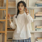 Everyday Blouse, Denim Vest & Gingham Skirt Set