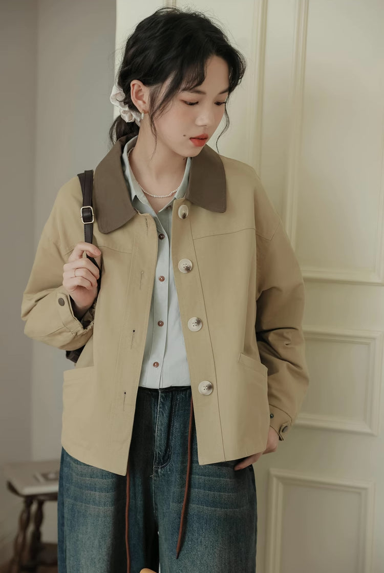 Boyfriend Utility Jacket (Khaki)