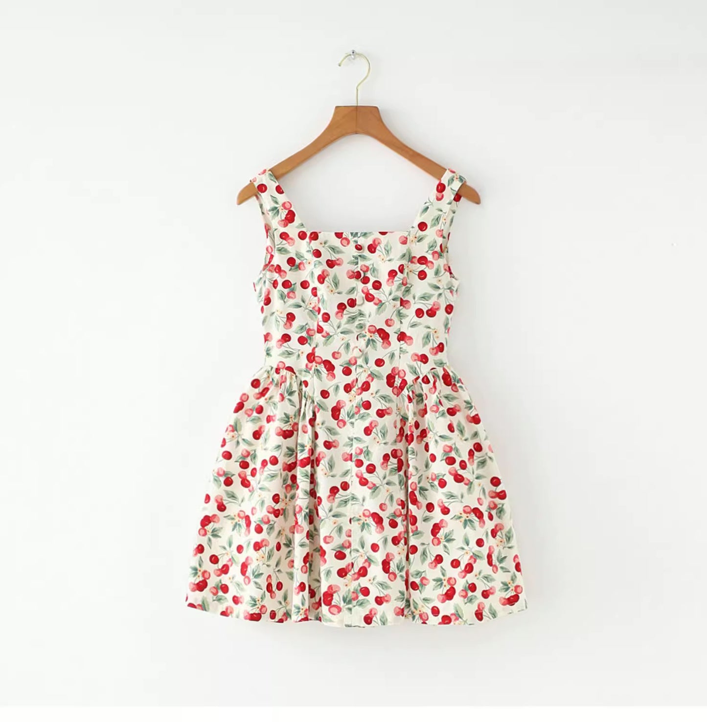 Cherry Jam Mini Dress (White)