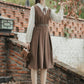 Basic Twofer Pinafore Dress (Brown)