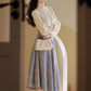 Frozen Plaid Midi Skirt (Blue)