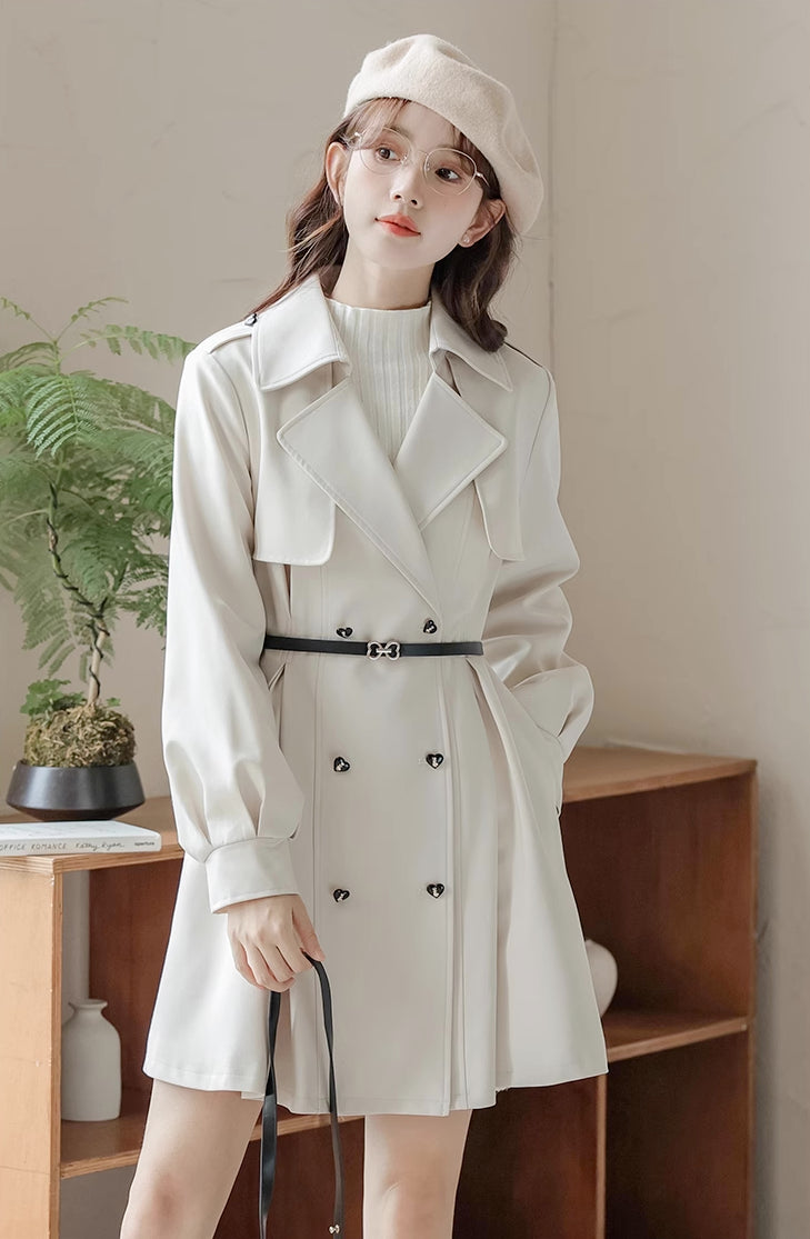 Vanilla Bean Trench Coat (Off-White)