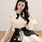 Medieval Punk Mini Dress & Corset Belt (Cream/Black)