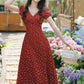 Ditsy Floral Maxi Dress (Red)