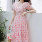 Strawberry Girl Midi Dress (Pink)