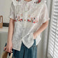 Squirreling Around Embroidered Blouse (2 Colors)