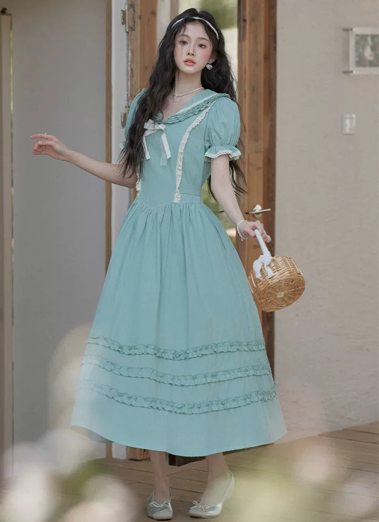 Midsummer Blues Midi Dress (Teal)