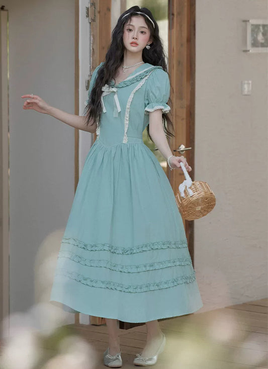 Midsummer Blues Midi Dress (Teal)