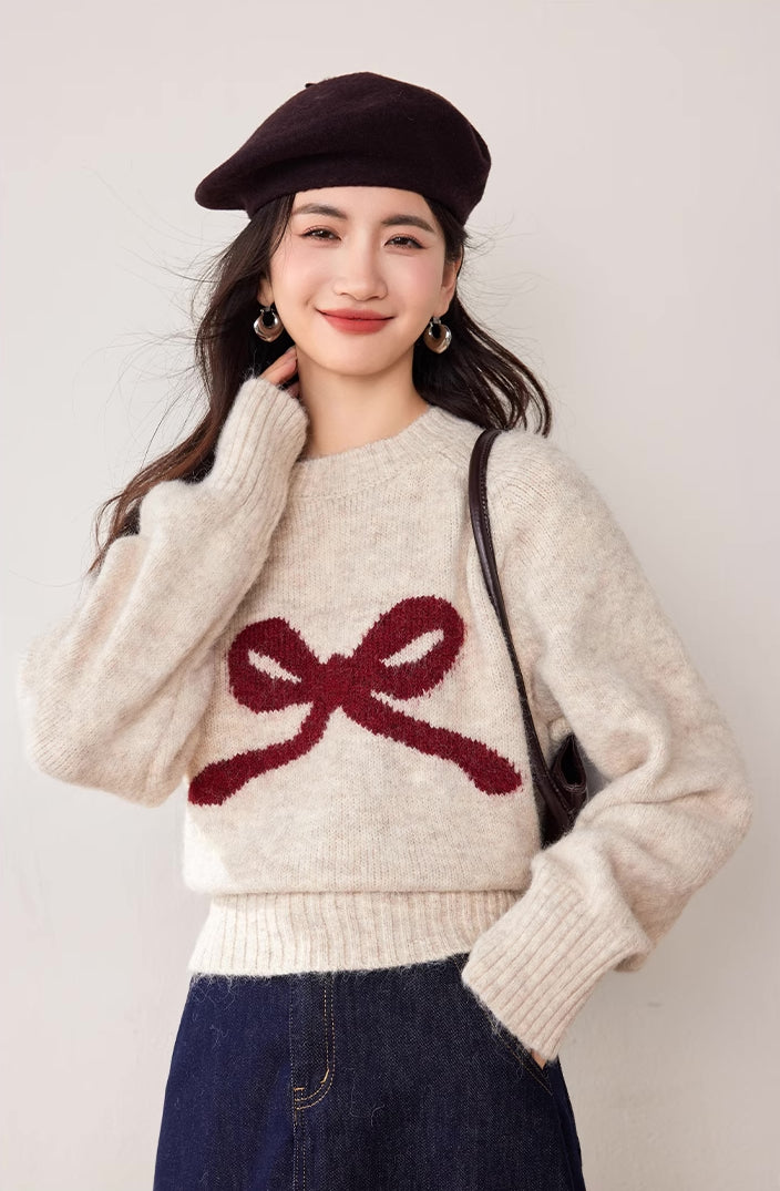 Big Bow Sweater (4 Colors)