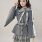 Trumpet Sleeve Short Coat & Skirt (2 Colors)