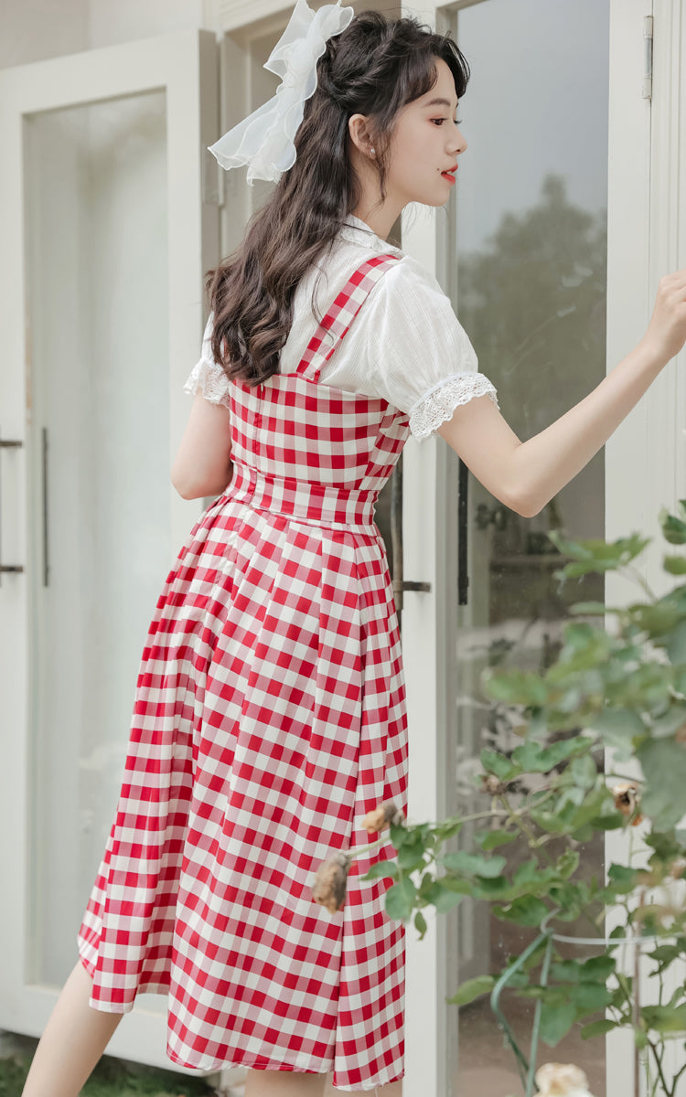 Gingham print clearance cami dress