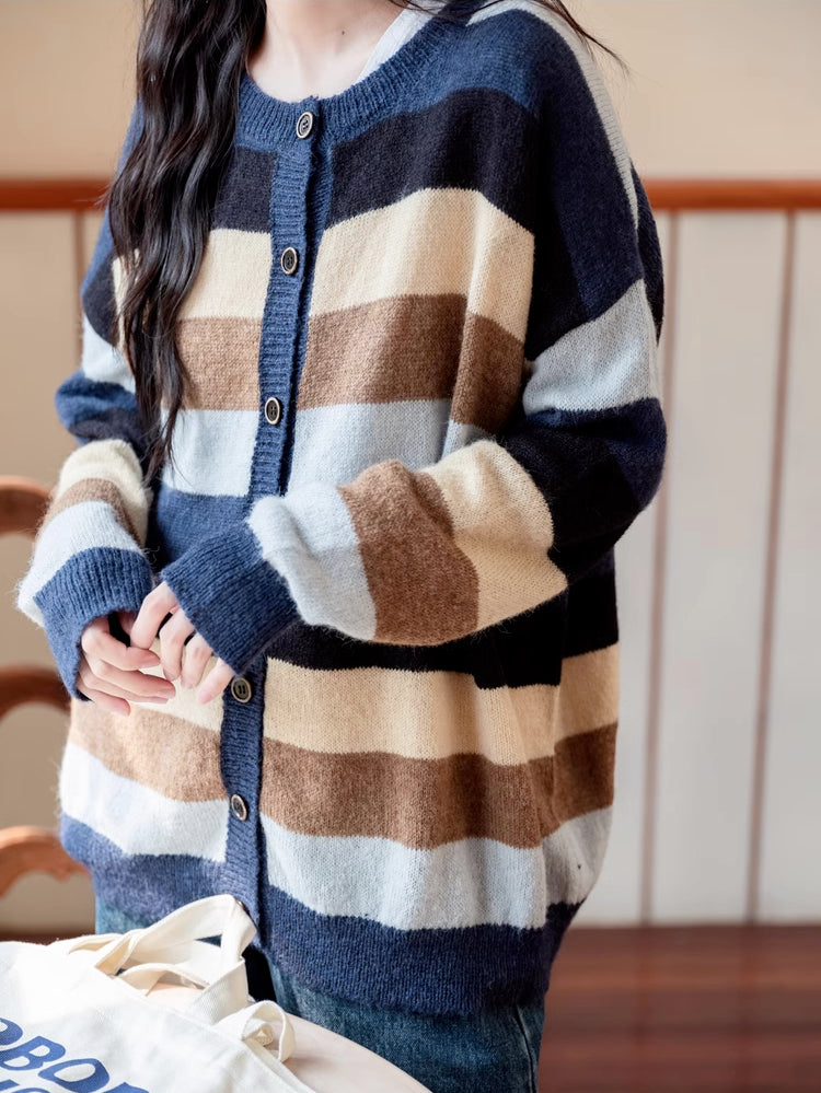 Retro Stripe Cardigan (2 Colors)